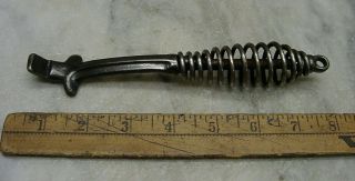 Antique Collectible Arcade 9357 Cast Iron Lid Lifter,  7 - 9/16 " Coil Spring Handle
