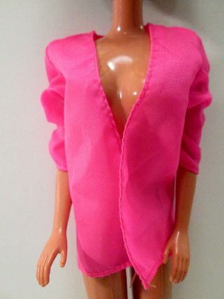 Vtg Barbie Doll & The Rockers Replacement Clothes Pink Jacket From 1167 Pack