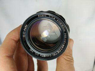 Rare Petri C.  C Auto 55mm F/1.  4 Lens (petri Ft Mount) (breech Mount)