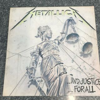 Rare Lp Vinyl Album Metallica And Justice For All Verh61 1988 Uk 1st Press Ex/ex