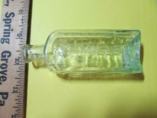 Rare - Vintage 1800s E T Miller Druggists " Open Pontiled " Medicine Bottle York Pa