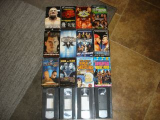 16 Rare Wwf Wwe Vhs Video Tapes Wrestlemania 17 18 19 20 21 Raw Taped From Tv
