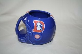 Denver Broncos Coffee Mug Cup Ceramic Helmet Nfl Sports Concepts Rare Vintage