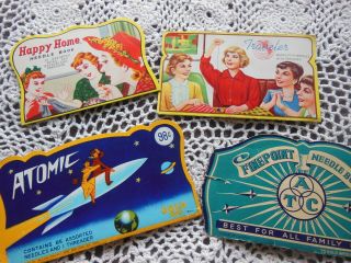 1960s Vintage Hand Sewing Needle Cases