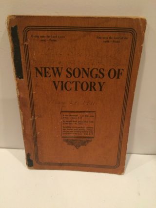 Songs Of Victory Hymnal Antique 1911 Firm Foundation Publishing