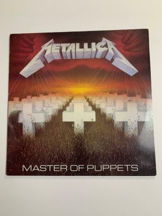 Metallica ‎– Master Of Puppets Rare Vinyl Lp 1986 Uk 1st Press Vg - Vg,