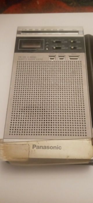 Vintage Panasonic Am/fm Digital Alarm Pocket Radio Rf - 066 With Case Rare