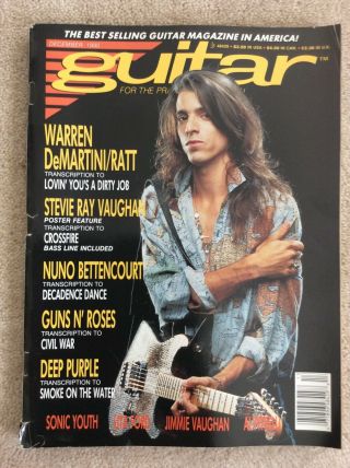 Guitar For The Practicing Musician December 1990 - Warren Demartini Srv Poster