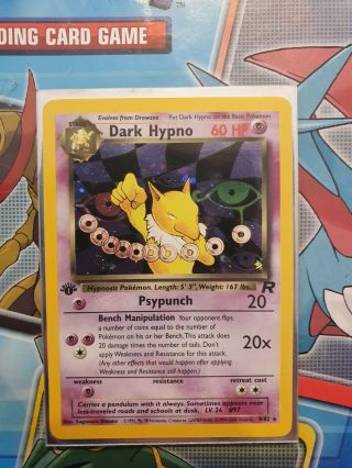 Pokemon Wotc Team Rocket Dark Hypno 1st Edition Rare Holo Pack Fresh 9/82