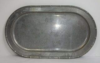 Antique Wilton Oval Pewter Serving Tray 18 " X 10 " : Maker 