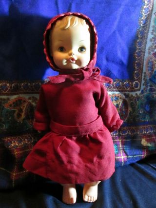 Vintage Horsman Doll Drink Wet Molded Hair 12 Inches - Amish Handmade Outfit