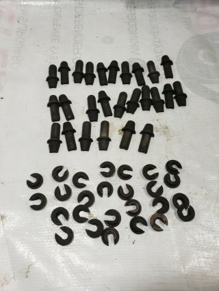 26 Pc Ford Model A Or B Cast Iron Valve Guides Retainers Intake Exhaust 1928 - 34