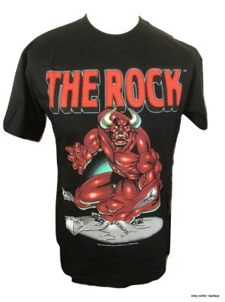 Wwf Wwe Vintage 2000 The Rock Xl T Shirt In Rare