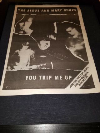 Jesus And Mary Chain You Trip Me Up Rare Uk Promo Poster Ad Framed