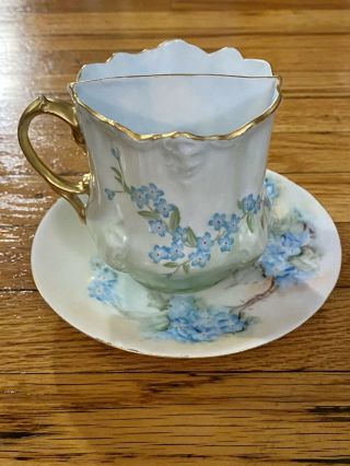 Vintage Versailles Tea Cup R C Bavaria Art Nouveau Hand Painted Tea Bag Holder