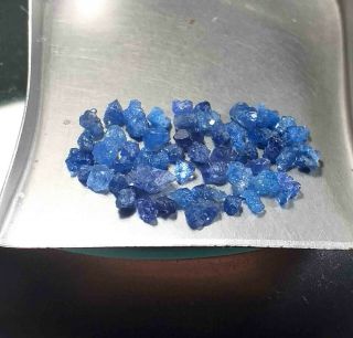 7.  8ct Rare Color Never Seen Before Neon Cobalt Blue Spinel Crystals Specimen