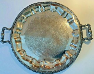 “national” Silver Over Copper Dinner Platter
