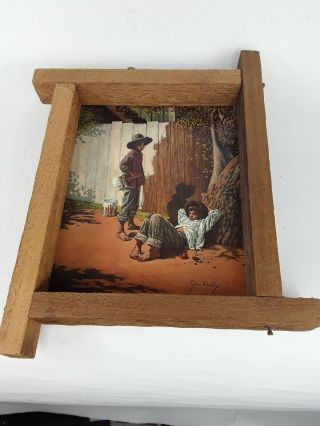 Rustic Vintage 1970s Huck Finn & Tom Sawyer Picture By Jim Daly