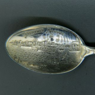 Detroit Harbor Sterling Souvenir Spoon Indian Handle