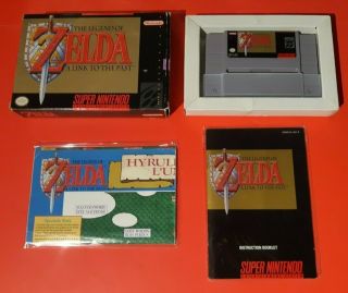 Legend Of Zelda A Link To The Past Cib Rare Complete Nintendo Snes