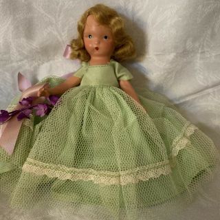 Vintage Nancy Ann Storybook Doll " Spring " Seasons Series 90 Bisque Box