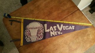 Old Antique Vintage Las Vegas Nevada Pennant