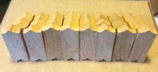 Four Wooden Shelf Brackets With Slot Hangers Hardware 3 1/2 " X 4 1/2 "
