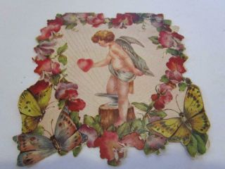 Antique Victorian Die Cut Paper Lace Valentine 