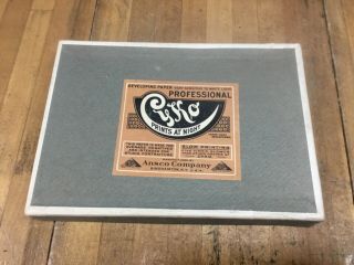 Antique Cyko Prints At Night 1922 Ansco Company Photo Developing Paper Box