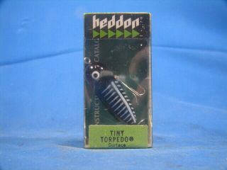 Vintage Heddon Tiny Torpedo 0360 Xbw Black Shore Nib Dowagic Mi Victor