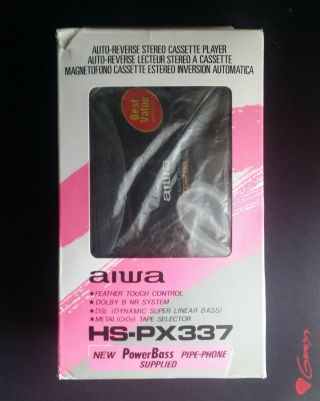 Rare Aiwa Hs - Px337 Walkman Cassette Player Nos,