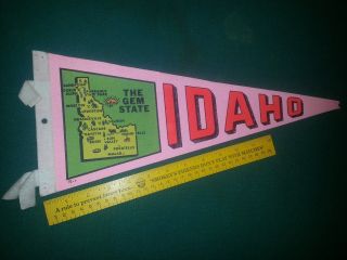 Idaho The Gem State Vintage Pennant - 1960 