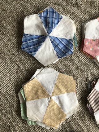 Vintage/Antique Quilt Blocks”Pinwheel?” Pattern 87 Blocks 10” Across 2