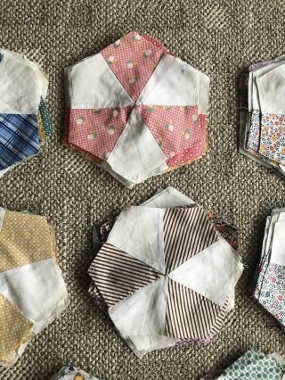 Vintage/Antique Quilt Blocks”Pinwheel?” Pattern 87 Blocks 10” Across 3