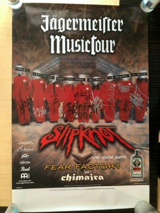 Slipknot Rare Signed First Album Era Poster