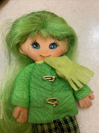Vintage 1969 Ideal Rally Flatsy Doll Green