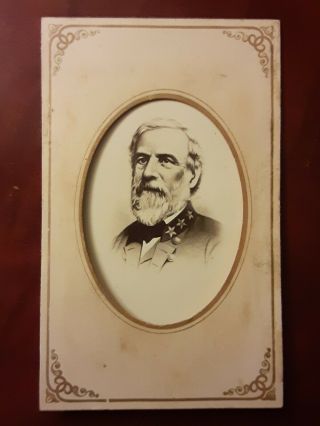 General Robert E Lee Cdv - Confederate Gallery - Memphis.  Tenn.  - Rare Photograuve 1863