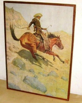 Framed The Cowboy By Frederic Remington - Western Horse Rider 8x11 Print Picture