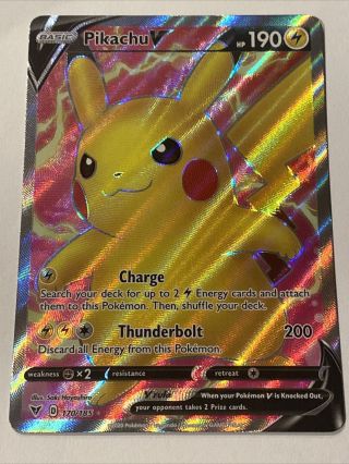 Pokémon Secret Rare Pikachu V (full Art) - Vivid Voltage 170/185