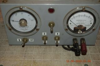 Rare Vintage Western Electric Volt 0 - 20 D.  C.  Amperes D.  C.  0 - 10 Battery Charger