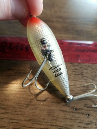 VINTAGE Heddon Baby Zara Spook Glitter Fishing Lure rare color 2