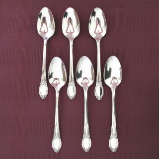 Wm A Rogers Park Lane Set Of 6 Teaspoons Silverplate Chatelaine Dowry Spoon