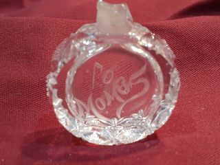 Mardi Gras Krewe Momus 1907 Favor,  Cut Glass Perfume Etched Carnival Rare