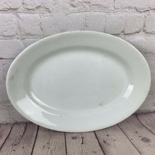 Antique/vintage J & G Meakin White Ironstone China Oval Platter