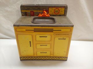 Antique Vintage Tin Kitchen Toy Wolverine Sunny Suzy Doll Oven Stove