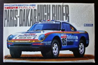 Uber Rare Gunze 1/24 Porsche 959 Rally Paris - Dakar High Rider Motorize