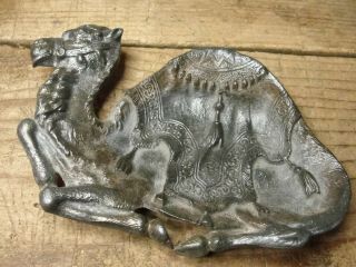 Antique Cast Iron Calling Card Tray or Ashtray of Resting Camel 2