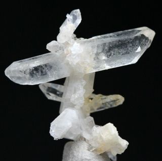 Rare Arkansas Clear Quartz Crystal Cluster Mineral Specimen Coleman Mine