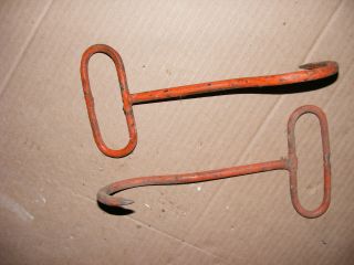 Vintage Antique Hay Straw Bale Hook Meat Ice Grapple Rustic Iron Farm Tool