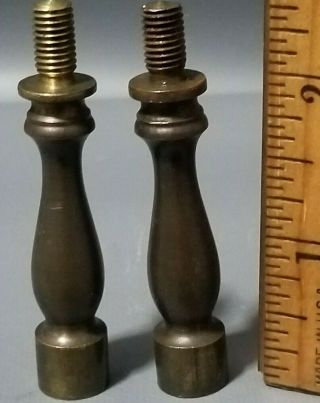 Vintage Antique Classical Brass Pair Lamp Shade Risers 2  High A14